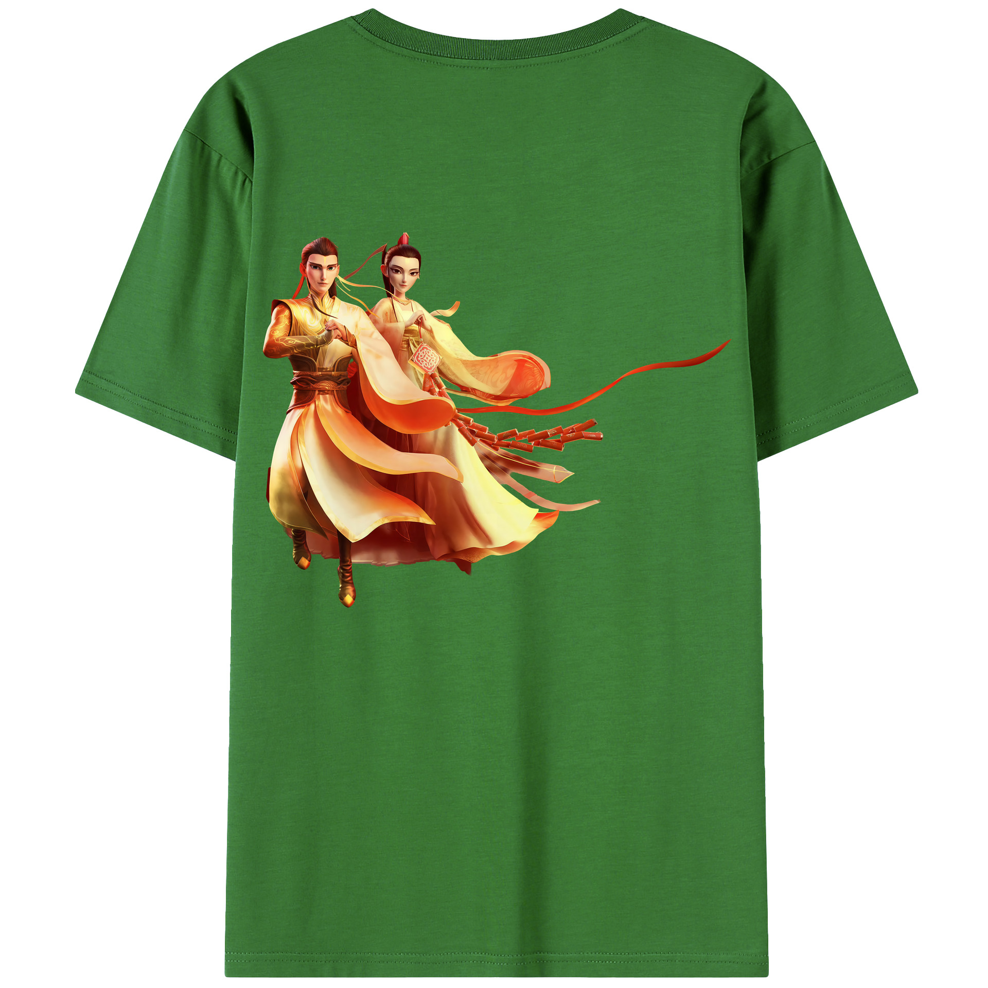 （画像用） Ne Zha 2 ナタ 魔童の大暴れ レディース半袖Tシャツ(バックプリント)